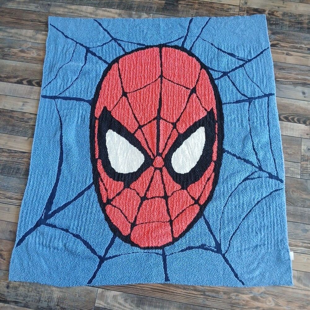 Marvel Spider-Man Mask Soft Kids' 48x58" Throw Blanket NWOT Pillowfort